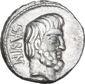 obverse: L. Titurius L. f. Sabinus. AR Denarius, 89 BC