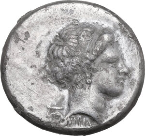 obverse: Central and Southern Campania, Neapolis. AR Didrachm, Charileos magistrate, c. 300-275 BC