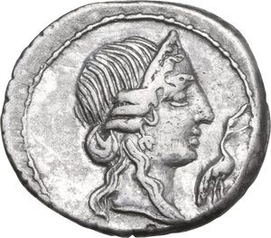 obverse: Q. Caecilius Metellus Pius. AR Denarius, North Italy, 81 BC