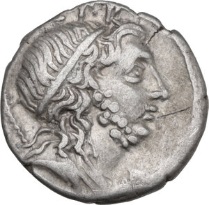 obverse: Cn. Lentulus. AR Denarius, uncertain mint, pernhaps Spain, 76-75 BC