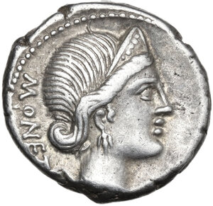 obverse: L. Plaetorius Cestianus. Denarius, 74 BC
