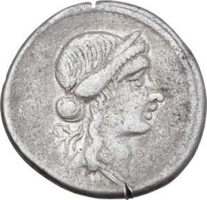 obverse: Julius Caesar. AR Denarius, Geto-Dacian Imitation