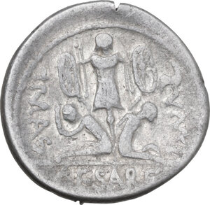 reverse: Julius Caesar. AR Denarius, Geto-Dacian Imitation
