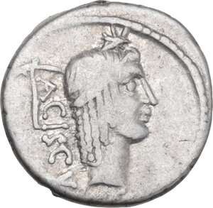 obverse: L. Valerius Acisculus. Denarius, Rome mint, 45 BC