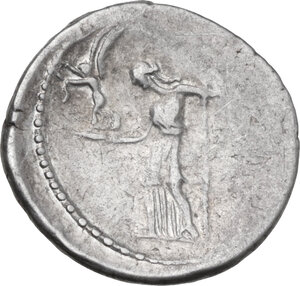 reverse: L. Aemilius Buca. AR Denarius, 44 BC