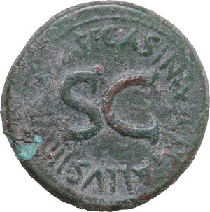 reverse: Augustus (27 BC-14 AD). AE Sestertius, Rome mint, C. Asinius Gallus moneyer