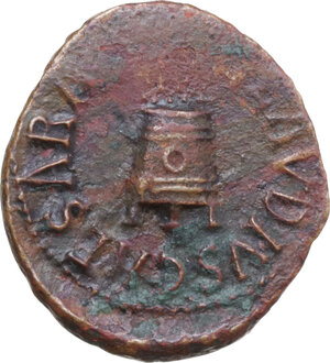 obverse: Claudius (41-54). AE Quadrans, Rome mint, 41 AD