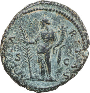 reverse: Faustina II (died 176 AD). AE As, Rome mint, 161-162 AD
