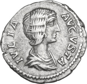 obverse: Julia Domna, wife of Septimius Severus (died 217 AD). AR Denarius, 200-211