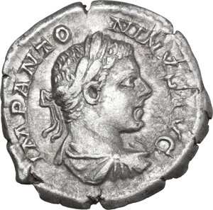 obverse: Elagabalus (218-222). AR Denarius, Rome mint