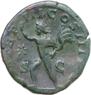 reverse: Elagabalus (218-222). AE Sestertius, Rome mint, 220 AD