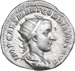 obverse: Gordian III (238-244). AR Antoninianus, Antioch mint, 238-239