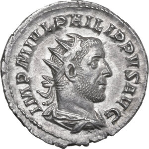 obverse: Philip I (244-249). AR Antoninianus, Rome mint