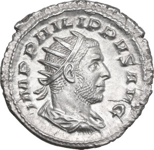 obverse: Philip I (244-249). AR Antoninianus, Rome mint