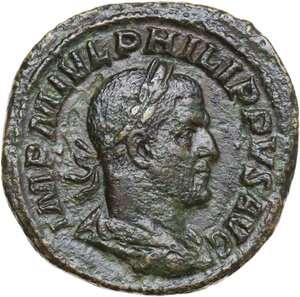 obverse: Philip I (244-249). AE Sestertius, 248 AD