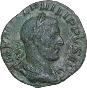 obverse: Philip I (244-249). AE Sestertius