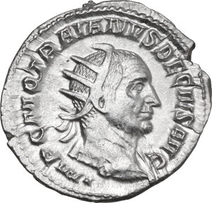 obverse: Trajan Decius (249-251). AR Antoninianus, Mediolanum mint, 250-251