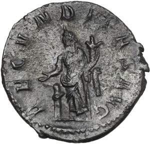 reverse: Herennia Etruscilla, wife of Trajan Decius (249-251 AD). AR Antoninianus, Rome mint