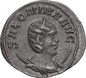 obverse: Salonina, wife of Gallienus (died 268 AD). BI Antoninianus, Rome mint, 260-62 A.D,