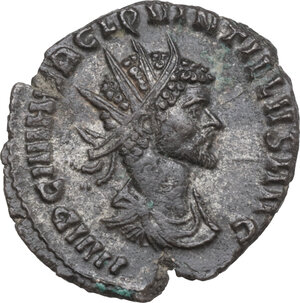 obverse: Quintillus (270 AD). BI Antoninianus, Rome mint, 270 AD