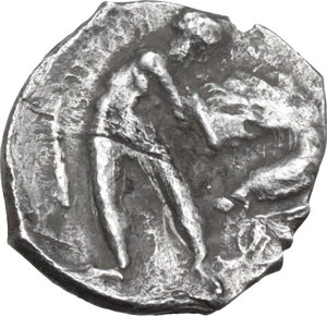 reverse: Northern Apulia, Arpi. AR Diobol, c. 325-275 BC