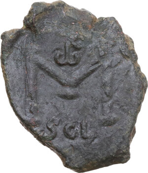 reverse: Constans II (641-668). AE Follis. Syracuse mint, 650-651