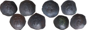 reverse: Byzantine Empire. Multiple lot of eight (8) unclassified AE coins