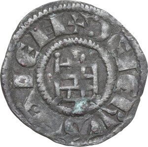 reverse: Jerusalem. Baldwin III (1143-1163). BI Denier, fine style 