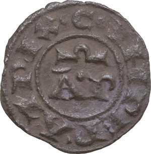 reverse: Brindisi. Enrico VI di Svevia (1191-1196) con la moglie Costanza d Altavilla. Denaro, 1195-6