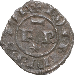 reverse: Brindisi o Messina. Federico II di Svevia (1197-1250). Denaro 1247-1248