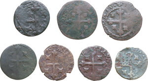reverse: Cagliari. Filippo III di Spagna (1598-1621). Lotto di sette (7) monete da un soldo