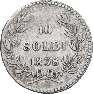 reverse: Lucca. Carlo Ludovico di Borbone (1824-1847). 10 soldi 1838