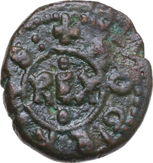 reverse: Messina. Tancredi (1189-1194), con il figlio Ruggero. Follaro