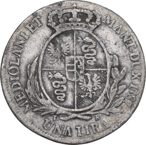 reverse: Milano. Giuseppe II (1780-1790). Lira 1786