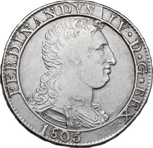 obverse: Napoli. Ferdinando IV (1759-1805). Piastra 1805, sigle LD