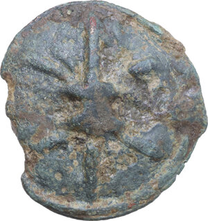 obverse: Northern Apulia, Luceria. Light series. AE Cast Quatrunx, c. 217-212 BC