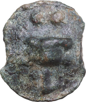 reverse: Northern Apulia, Luceria. Light series. AE Biunx, c. 220 BC