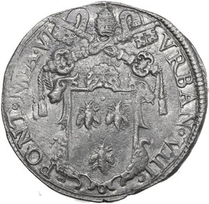 obverse: Roma. Urbano VIII (1623-1644) Maffeo Barberini. Testone A. VI