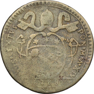 obverse: Roma. Pio VI (1775 -1799). Quinto di scudo 1788. Falso d epoca