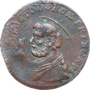 obverse: Roma. Pio VI (1775-1799), Giovanni Angelo Braschi. Sampietrino da due baiocchi e mezzo risultante incuso al rovescio per errore di conio