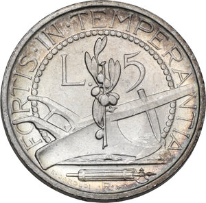 reverse: San Marino. Vecchia Monetazione (1864-1938). 5 lire 1937