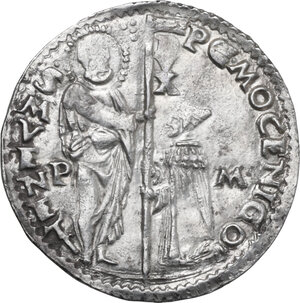 obverse: Venezia. Pietro Mocenigo (1474-1476). Marcello o mezza lira sigle PM, Polo Malipiero massaro