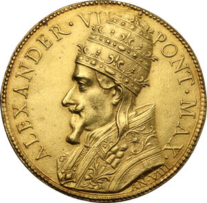 obverse: Alessandro VII (1655-1657), Fabio Chigi. Medaglia annuale A. VIII