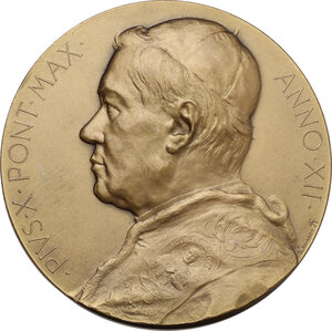 obverse: Pio X (1903-1914), Giuseppe Melchiorre Sarto. Medaglia per la fondazione del Seminario Maggiore di Nevers