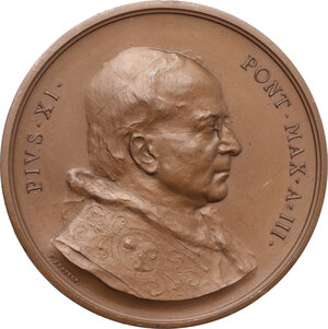 obverse: Pio XI (1922-1938), Achille Ratti. Medaglia A. III per l apertura della Porta Santa del Giubileo del 1925