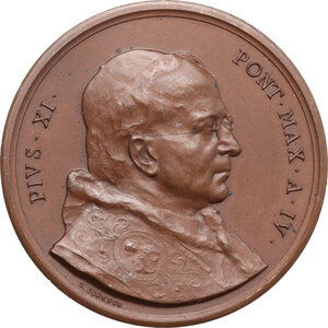 obverse: Pio XI (1922-1938), Achille Ratti. Medaglia A. IV per l apertura e la chiusura della Porta Santa per il Giubileo 1925