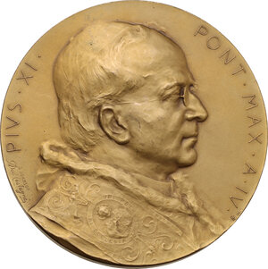 obverse: Pio XI (1922-1938), Achille Ratti. Medaglia A. IV per l Anno Santo 1925