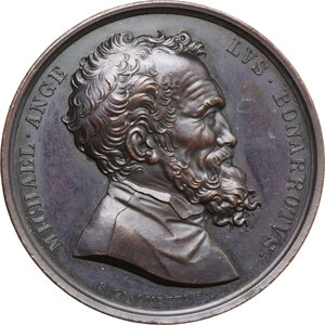 obverse: Michelangelo Buonarroti (1475-1564). Medaglia, XIX sec