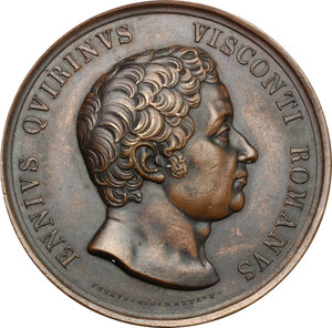 obverse: Ennio Quirino Visconti (1751-1818), archeologo e museologo.. Medaglia 1832