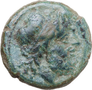 obverse: Northern Apulia, Teate. AE Teruncius, c. 225-200 BC